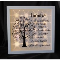 Leuchtrahmen, Beleuchteter Bilderrahmen " Familie ", Geschenk Geburtstag, Muttertag, Auszug Leuchtrahmen, Beleuchteter Bilderrahmen " Familie ", Geschenk Geburtstag, Muttertag, Auszug von AnkesHandmadeShop