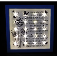 Leuchtrahmen, Beleuchteter Bilderrahmen Weiß " Geh Deinen Weg ", Geschenk 18. Geburtstag, Abitur, Konfirmation, Firmung, Schulabschluss von AnkesHandmadeShop