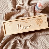 Aufbewahrungsbox Für Taufkerzen | Personalisierte Kerzenbox Mit Namen Holzkiste Gravur Die Taufkerze von AnkeskreativeSuite