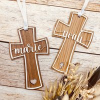 Kreuz Zur Taufe | Holzkreuz Konfirmation Kommunionskreuz Als Geschenk Kinderkreuz Mit Namen Für Das Patenkind von AnkeskreativeSuite