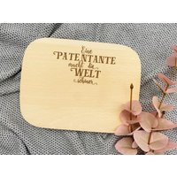 Patentante Brett Frühstücksbrett Schneidebrett Küche Holz Tante Geschenk Geburtstag Geburt Taufe Weihnachten von AnkeskreativeSuite
