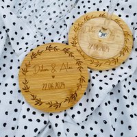 Personalisierter Untersetzer Aus Bambus | Individuelles Geschenk Zur Hochzeit Oder Zum Geburtstag Für Unternehmen von AnkeskreativeSuite