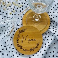 Personalisierter Untersetzer Aus Bambus | Individuelles Geschenk Zur Hochzeit Oder Zum Geburtstag Jubiläum Der Firma von AnkeskreativeSuite