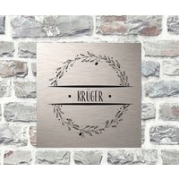 Personalisiertes Türschild | Individuelles Haustürschild Klingelschild in Verschiedenen Farben Ein Hingucker An Der Tür Türkranz von AnkeskreativeSuite