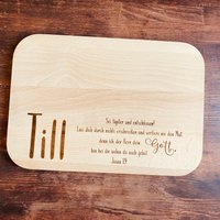 Schneidebrett Konfirmation Taufe Personalisertes Geschenk von AnkeskreativeSuite