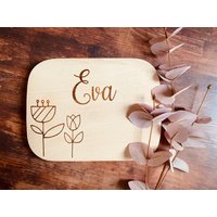 Schneidebrett Personalisiertes Frühstücksbrett Blumen Schneidebrett Personalisiertes Frühstücksbrett Blumen von AnkeskreativeSuite