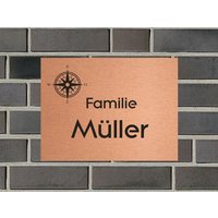 Türschild Personalisiert Haustürschild Klingelschild Acryl Kupfer Schwarz von AnkeskreativeSuite