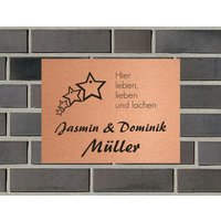 Türschild Personalisiert Haustürschild Klingelschild Acryl Kupfer Schwarz von AnkeskreativeSuite