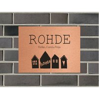 Türschild Personalisiert Haustürschild Klingelschild Acryl Kupfer Schwarz von AnkeskreativeSuite