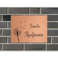 Türschild Personalisiert Haustürschild Klingelschild Acryl Kupfer Schwarz von AnkeskreativeSuite