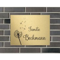 Türschild Personalisiert Haustürschild Klingelschild Acryl Messing Schwarz von AnkeskreativeSuite