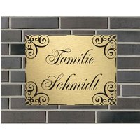 Türschild Personalisiert Haustürschild Klingelschild Acryl Messing Schwarz von AnkeskreativeSuite
