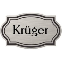Türschild Personalisiert Haustürschild Klingelschild Acryl Silber Schwarz von AnkeskreativeSuite