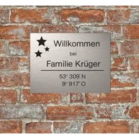 Türschild Personalisiert Haustürschild Klingelschild Acryl Silber Schwarz Türschild Personalisiert Haustürschild Klingelschild Acryl Silber Schwarz von AnkeskreativeSuite