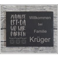 Türschild Personalisiert Haustürschild Klingelschild Schiefer von AnkeskreativeSuite