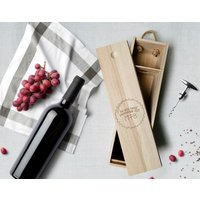Weinbox Mit Gravur | Weinkiste Geschenk Individuell Gestalten Als Hochzeitsgeschenk Weinpräsent Holzoptik von AnkeskreativeSuite