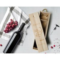 Weinbox Mit Gravur | Weinkiste Geschenk Individuell Gestalten Als Hochzeitsgeschenk Weinpräsent Holzoptik von AnkeskreativeSuite