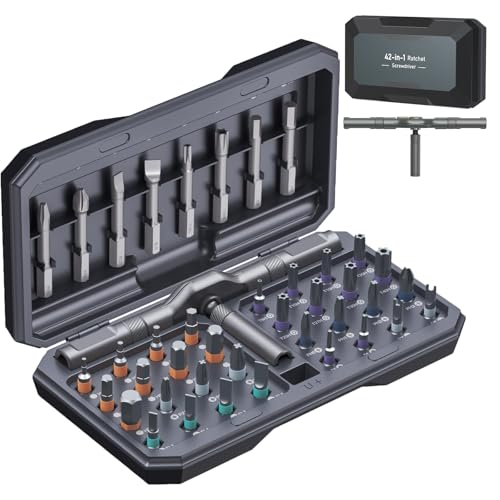 Ankilo 42-in-1-Ratschen-Schraubendreher-Set mit 40 magnetischen Bits, Reparatur-Schraubendreher-Set mit drehbarem Ratschengriff, vielseitiges Ratschen-Schraubendreher-Set mit Tragetasche, bestes Ankilo 42-in-1-Ratschen-Schraubendreher-Set mit 40 magnetischen Bits, Reparatur-Schraubendreher-Set mit drehbarem Ratschengriff, vielseitiges Ratschen-Schraubendreher-Set mit Tragetasche, bestes von Ankilo