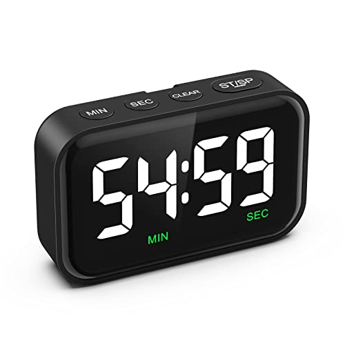 Ankilo Kitchen Timer Digitale,Küchentimer Magnetisch,Eieruhr,Kurzzeitwecker,Einstellbare Lautstärke,LED Visuelle Timer,Lauter Alarm,Countdown Countup Timer für Kochen,Backen,Sport,Studieren von Ankilo