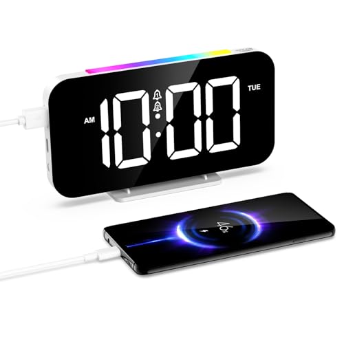 Ankilo Smartes LED-Wecker,6.6in Großbildleinwand mit RGB-Ambientelicht & Notstromfunktion – Ihr 24/7 Schlafcoach und Stimmungsmanager von Ankilo