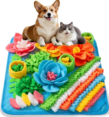 Ankilo Schnüffelmatte für Hunde, langsames Füttern, interaktives Hundespielzeug fördert natürliche Futtersuchfähigkeiten, Stressabbau und Training, Schnüffelmatte für Welpen, 39 x 39 cm Ankilo Schnüffelmatte für Hunde, langsames Füttern, interaktives Hundespielzeug fördert natürliche Futtersuchfähigkeiten, Stressabbau und Training, Schnüffelmatte für Welpen, 39 x 39 cm von Ankilo