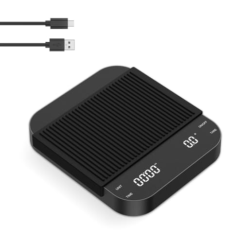 Ankilo Kaffeewaage mit Timer,Digital Espresso Waage 3kg/0,1g, Coffee scale,Feinwaage mit 3 Einheiten,USB Wiederaufladbare Küchenwaage, Multifunktionale Küchenwaage Lebensmittelwaage mit Tara Funktion Ankilo Kaffeewaage mit Timer,Digital Espresso Waage 3kg/0,1g, Coffee scale,Feinwaage mit 3 Einheiten,USB Wiederaufladbare Küchenwaage, Multifunktionale Küchenwaage Lebensmittelwaage mit Tara Funktion von Ankilo
