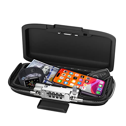 Ankilo Lock Tragbares Schließfach, 4 Ziffernkombination Schlüssel Schließfach für Travel Safe, wasserdicht Mini Portable Safe Box mit Drahtseil, kleine Sicherheitskoffer Box für Strand,Drom Safe,Auto Ankilo Lock Tragbares Schließfach, 4 Ziffernkombination Schlüssel Schließfach für Travel Safe, wasserdicht Mini Portable Safe Box mit Drahtseil, kleine Sicherheitskoffer Box für Strand,Drom Safe,Auto von Ankilo