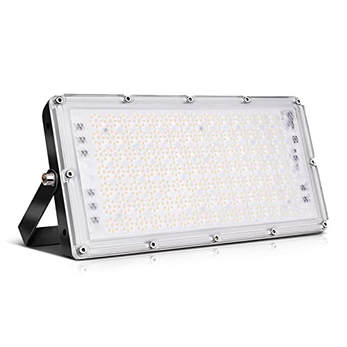 Ankishi 100W LED Strahler Außen, 3000K Warmweiß LED Fluter, Superhell 10000LM Flutlicht IP65 Wasserfest Aussenstrahler Flutlichtstrahler LED Scheinwerfer Licht Aussenstrahler für Garten, Garage von Ankishi