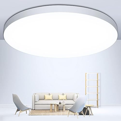 Ankishi Deckenlampe LED Deckenleuchte Flach Rund 12W 6500K Kaltweiß Badezimmerlampe Decke 1000LM Super Hell Wohnzimmer Lampe Decke,Led Deckenlampe für Küchen,Schlafzimmer,Flur,Keller（18 * 18 * 2.5CM） von Ankishi