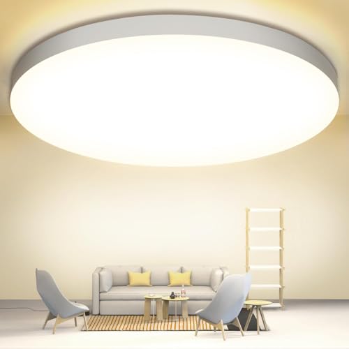 Ankishi Deckenlampe LED Deckenleuchte Flach Rund 20W 3000K Warmweiß Badezimmerlampe Decke 1800LM Super Hell Wohnzimmer Lampe Decke,Led Deckenlampe für Küchen,Schlafzimmer,Flur,Keller（18 * 18 * 2.5CM） von Ankishi