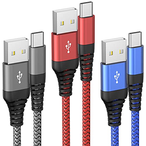 USB C Kabel 3 Pack 2M Ladekabel USB C Schnellladekabel QC 3.0 USB Typ C Kabel Kompatibel Samsung Galaxy S23 S22 S21 S20,Note 10/9/8,iPhone 15/15 Pro/Plus,Huawei,HTC,LG,Sony Xperia, Moto von Ankoda