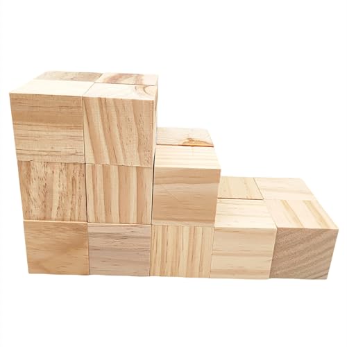 Anktily 20 Stück Kiefernholz Würfel, 5 cm, unlackiert, quadratisch, für Handwerk, Schnitzen, Puzzle, DIY Anktily 20 Stück Kiefernholz Würfel, 5 cm, unlackiert, quadratisch, für Handwerk, Schnitzen, Puzzle, DIY von Anktily