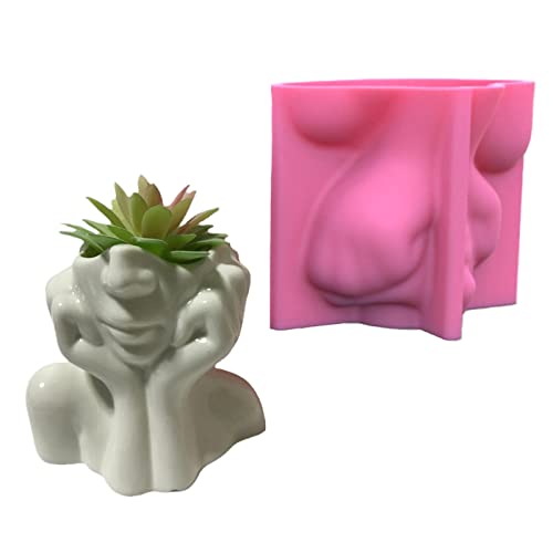 Abstraktes Gesicht Blumentopf Silikonform Sukkulenten Pflanzgefäß Vase Putz Beton Form Kerze Stifthalter Form Zement Ton Harz Form Abstraktes Gesicht Blumentopf Silikonform Sukkulenten Pflanzgefäß Vase Putz Beton Form Kerze Stifthalter Form Zement Ton Harz Form von Anktily