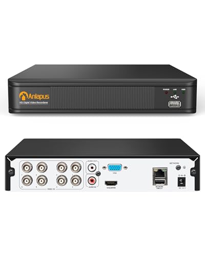 Anlapus 8 Kanal H.265+ 1080P DVR Video Recorder Aufzeichnungsgerät ohne Festplatte, Unterstützt 960H 720P 1080P Kamera System Anlapus 8 Kanal H.265+ 1080P DVR Video Recorder Aufzeichnungsgerät ohne Festplatte, Unterstützt 960H 720P 1080P Kamera System von Anlapus
