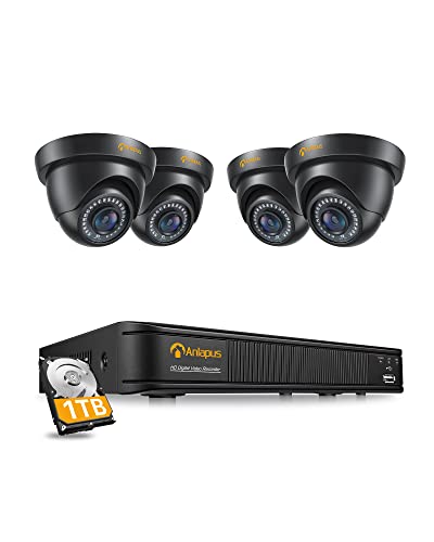 Anlapus Full HD 1080P Außen Video Überwachungssystem 8CH H.256+ HDMI DVR mit 1TB Festplatte und 4 Wasserdicht Dome Überwachungskamera Set Anlapus Full HD 1080P Außen Video Überwachungssystem 8CH H.256+ HDMI DVR mit 1TB Festplatte und 4 Wasserdicht Dome Überwachungskamera Set von Anlapus