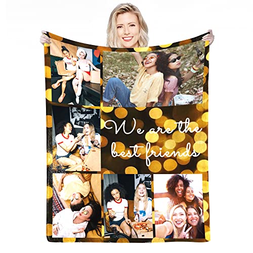 Personalisierte Decke Mit Foto,Fotodecke Mit Eigenem Foto,Worten Bild Collage Individuelle Decken, Geburtstags-Souvenir-Geschenke Personalisierte Decke für Vater, Mutter, Kinder, Hunde, Freunde von Anlewo