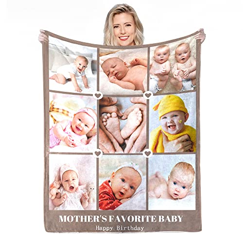 Personalisierte Decke Mit Foto,Fotodecke Mit Eigenem Foto,Worten Bild Collage Individuelle Decken, Geburtstags-Souvenir-Geschenke Personalisierte Decke für Vater, Mutter, Kinder, Hunde, Freunde von Anlewo