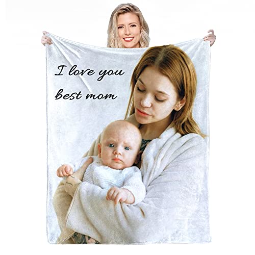 Personalisierte Decke Mit Foto,Fotodecke Mit Eigenem Foto,Worten Bild Collage Individuelle Decken, Geburtstags-Souvenir-Geschenke Personalisierte Decke für Vater, Mutter, Kinder, Hunde, Freunde von Anlewo