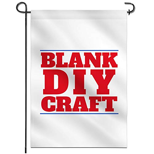 Anley Blank Solid White Garden Flag - DIY personalisierte Craft Banner für benutzerdefinierte Outdoor Yard Dekoration Zeichen Design - Buntstift, Malerei, Stickerei & Wärmepresse Transfer Vinly von Anley