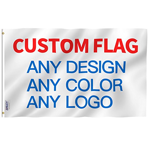 ANLEY Einseitige CUSTOM FLAG 6x10 Fuß Kundenspezifische Flaggen Banner - Drucken Sie Ihr eigenes Logo/Design/Wörter - Lebendige Farbe, Leinwand Kopfzeile und doppelt genäht - 100D Polyester ANLEY Einseitige CUSTOM FLAG 6x10 Fuß Kundenspezifische Flaggen Banner - Drucken Sie Ihr eigenes Logo/Design/Wörter - Lebendige Farbe, Leinwand Kopfzeile und doppelt genäht - 100D Polyester von Anley