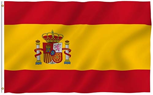 Anley Fliegenbrise 3x5 Fuß Spanien Flagge - Lebendige Farbe und UV-beständig - Leinwand Kopf- und Doppelnaht - Spanische Nationalflaggen Polyester mit Messingösen 3 X 5 Ft Anley Fliegenbrise 3x5 Fuß Spanien Flagge - Lebendige Farbe und UV-beständig - Leinwand Kopf- und Doppelnaht - Spanische Nationalflaggen Polyester mit Messingösen 3 X 5 Ft von Anley