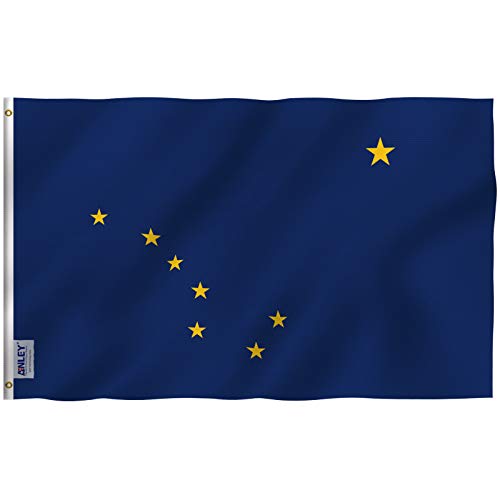 Anley Fly Breeze 3x5 Fuß Alaska State Polyester Flagge - Lebendige Farbe und UV-beständig - Canvas Header und doppelt genäht - Alaska AK State Flags mit Messingösen 3 X 5 Ft Anley Fly Breeze 3x5 Fuß Alaska State Polyester Flagge - Lebendige Farbe und UV-beständig - Canvas Header und doppelt genäht - Alaska AK State Flags mit Messingösen 3 X 5 Ft von Anley