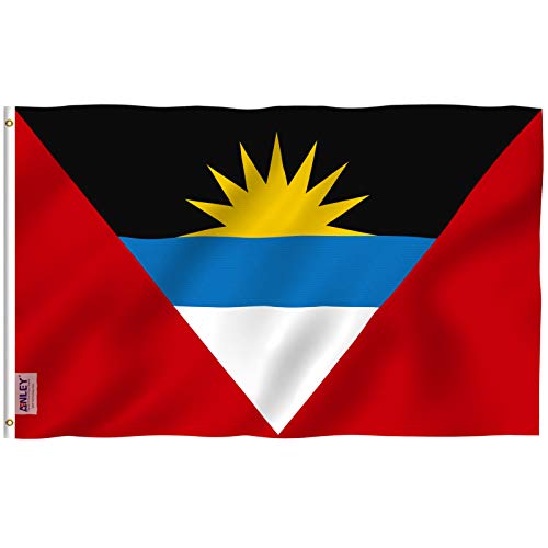 Anley Fly Breeze 3x5 Fuß Antigua- und Barbuda-Flagge - Lebendige Farbe und UV-Lichtechtheit - Leinwandkopf und doppelt genäht - Antiguanische Barbudan-Flaggen Polyester mit Messingösen 3 x 5 Ft Anley Fly Breeze 3x5 Fuß Antigua- und Barbuda-Flagge - Lebendige Farbe und UV-Lichtechtheit - Leinwandkopf und doppelt genäht - Antiguanische Barbudan-Flaggen Polyester mit Messingösen 3 x 5 Ft von Anley
