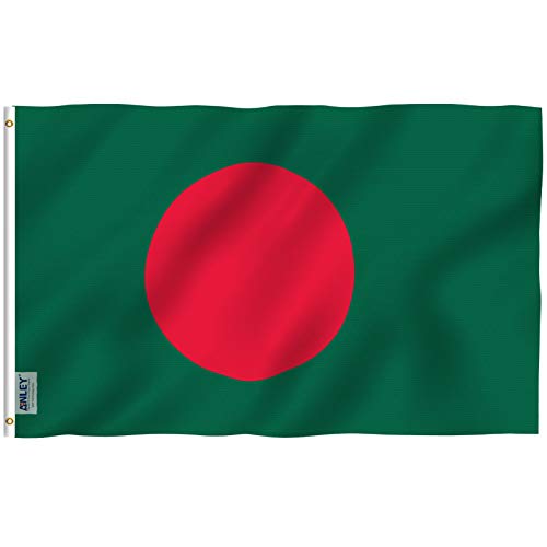 ANLEY Fly Breeze 3x5 Fuß Bangladesch Flagge - Lebendige Farbe und UV-Lichtechtheit - Leinwandkopf und doppelt genäht - Bangladeshi Flags Polyester mit Messingösen 3 X 5 FT ANLEY Fly Breeze 3x5 Fuß Bangladesch Flagge - Lebendige Farbe und UV-Lichtechtheit - Leinwandkopf und doppelt genäht - Bangladeshi Flags Polyester mit Messingösen 3 X 5 FT von Anley