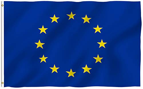 Anley Fly Breeze 3x5 Fuß Europäische Union Flagge - Lebendige Farbe und UV-beständig - Leinwand Kopfzeile und doppelt genäht - EU-Flaggen Polyester mit Messingösen 3 x 5 Ft Anley Fly Breeze 3x5 Fuß Europäische Union Flagge - Lebendige Farbe und UV-beständig - Leinwand Kopfzeile und doppelt genäht - EU-Flaggen Polyester mit Messingösen 3 x 5 Ft von Anley