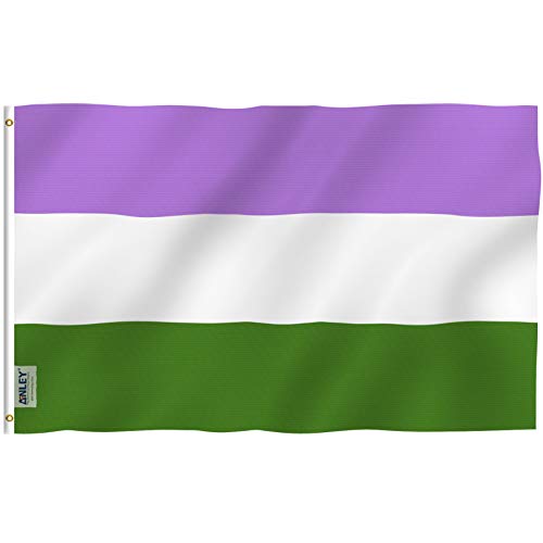 ANLEY Fly Breeze 3x5 Fuß Genderqueer Flagge - Lebendige Farbe und Fade Proof - Leinwand Kopf und doppelt genäht - LGBT Genderqueer Pride Flags Polyester mit Messing Ösen 3 X 5 Ft ANLEY Fly Breeze 3x5 Fuß Genderqueer Flagge - Lebendige Farbe und Fade Proof - Leinwand Kopf und doppelt genäht - LGBT Genderqueer Pride Flags Polyester mit Messing Ösen 3 X 5 Ft von Anley