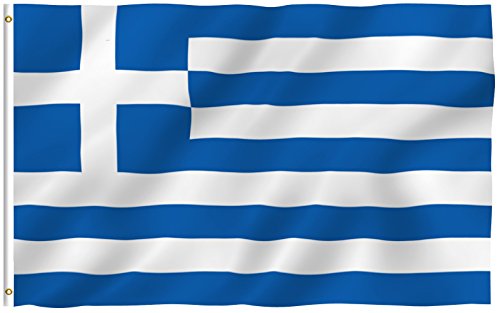 Anley Fly Breeze 3x5 Fuß Griechenland Flagge - Lebendige Farbe und UV-beständig - Leinwand Kopf- und Doppelnaht - Griechische Nationalflaggen Polyester mit Messingösen 3 X 5 Ft Anley Fly Breeze 3x5 Fuß Griechenland Flagge - Lebendige Farbe und UV-beständig - Leinwand Kopf- und Doppelnaht - Griechische Nationalflaggen Polyester mit Messingösen 3 X 5 Ft von Anley