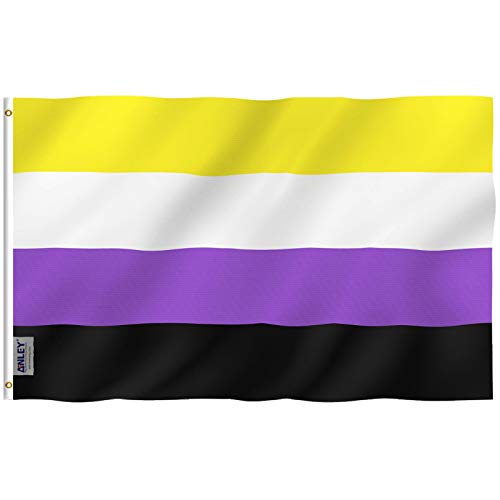 Anley Fly Breeze 3x5 Fuß Non-Binary Pride Flag - Lebendige Farbe und UV-beständig - Doppelt genäht - NB Pride Genderqueer Gender Identity Flags Polyester mit Messingösen 3X5 Ft Anley Fly Breeze 3x5 Fuß Non-Binary Pride Flag - Lebendige Farbe und UV-beständig - Doppelt genäht - NB Pride Genderqueer Gender Identity Flags Polyester mit Messingösen 3X5 Ft von Anley