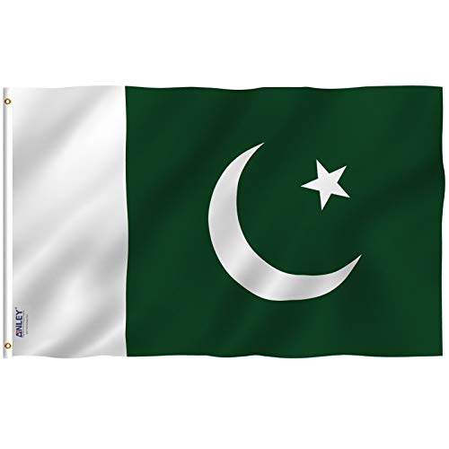 Anley Fly Breeze 3x5 Fuß Pakistan Flagge - Lebendige Farbe und UV-beständig - Leinwand Kopf- und Doppelnaht - Republik Pakistan Flaggen Polyester mit Messingösen 3 x 5 Ft von Anley