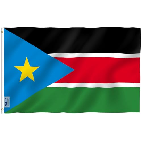 Anley Fly Breeze 3x5 Fuß Südsudan Flagge - Lebendige Farbe und Fade Proof - Leinwand Kopf und doppelt genäht - Republik Südsudan Flaggen Polyester mit Messing Ösen 3 X 5 Ft Anley Fly Breeze 3x5 Fuß Südsudan Flagge - Lebendige Farbe und Fade Proof - Leinwand Kopf und doppelt genäht - Republik Südsudan Flaggen Polyester mit Messing Ösen 3 X 5 Ft von Anley